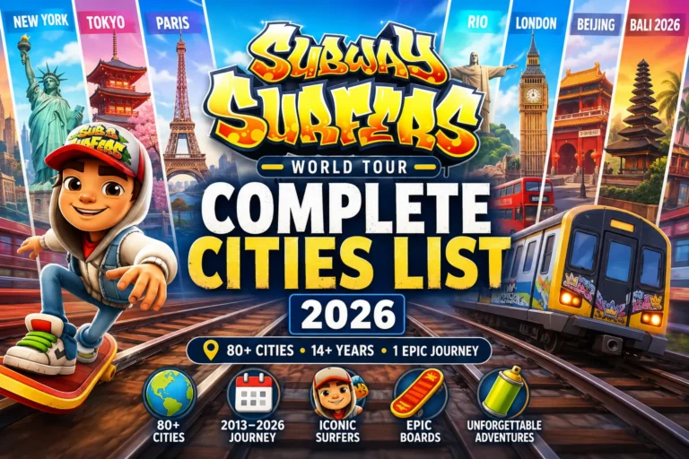 Subway Surfers World Tour complete cities list 2026